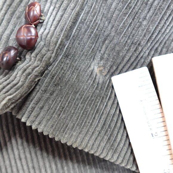LL Bean Sport Coat Medium Gray Corduroy Patch Pockets Thinsulate Made in USA - Picture 15 of 16